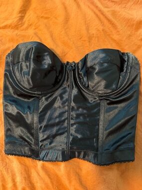 Vintage Black Satin Corset top